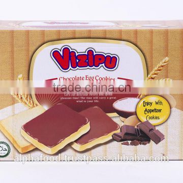Vizipu Chocolate 100g/box Egg Cookie - CREAMY CHOCOLATE BISCUITS