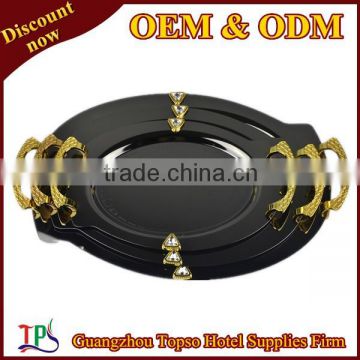 stainless steel oval serving tray for fruit T193-1