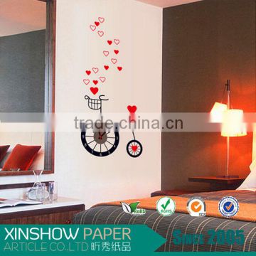 Hot sale Self-adhesive Clock wall stickers home decor