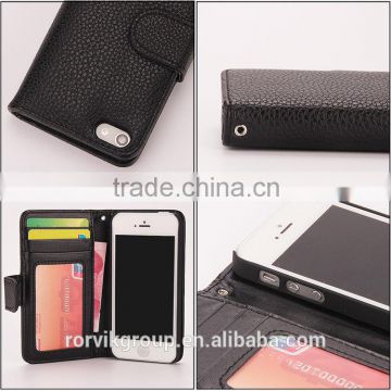 classic style leather case ,mobile phone wallet luxury case with card slots for iphone 5G/5S case leather