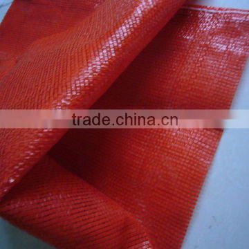 Knitted plastic mesh bags for packing