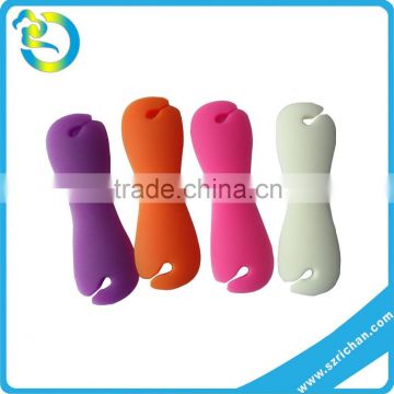 wholesale dog bone earphone soft silicone cable tidy