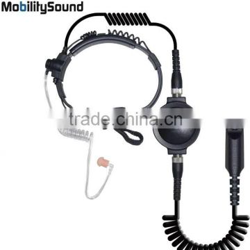 Two way radio walkie talkie police military heavy duty tactical throat vibration mic for Motorola Kenwood ICOM Hytera Vertex