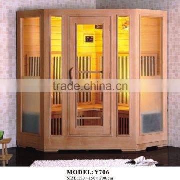 Y706 150x150x200cm infrared wooden sauna room