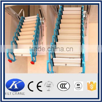 Adjustable Steel Telescopic electric attic ladder ,steel folding ladder
