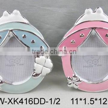 Unique electroplate lady bug shaped baby picture frames 8x10cm