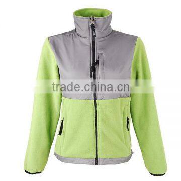 Green And Gray Color Snow Wear Womens Jacket