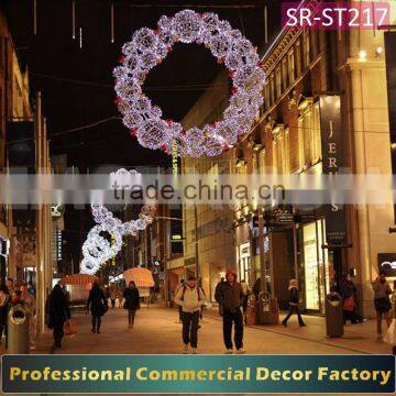 Customize commercial cross Street wreath decoration for diwali decoration