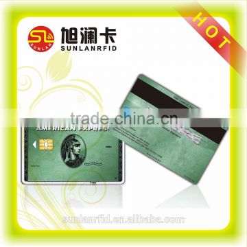 RFID blank CR80 pvc chip card with magnetic strip