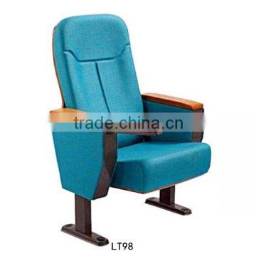 Cheap folding chairs with writing pad Auditorium furniture Lecture chair on sale LT98
