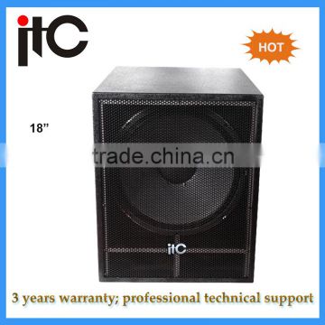 Professional 8ohm 400w 18 inch subwoofer speaker box