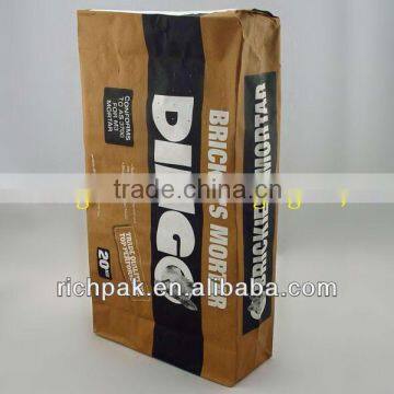 Block bottom cement/concrete/architecture kraft paper bag