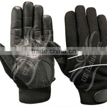 black mechanic gloves