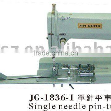 Single needle pintuck machine