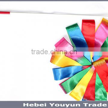 custom made rhythmic wholesale gymnastic chinese silk dance ribbons