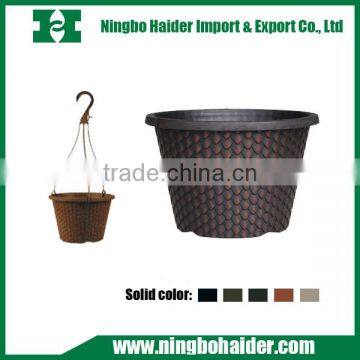 China supplier garden Round pinecone look Hanging Basket flower pots