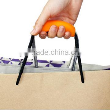 FDA / LFGB food grade detachable silicone bag holder handle / silicone shopping bag handle