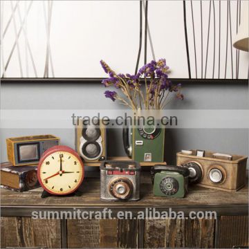 Vintage home decor telephone radio clock storage boxes