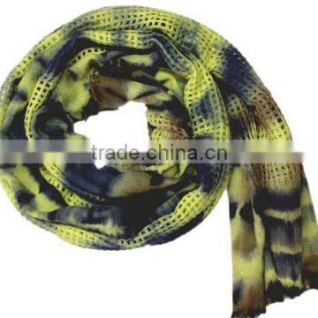 Soft Printed Wool scarf made up of pure wool Printed Wool Scarf yellow