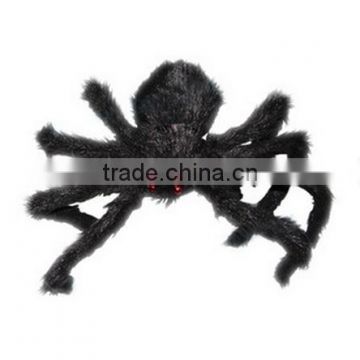 Diy black spider scary soft plush toys for Halloween's Day jumpping spider toy for 2016 Halloween trick gifts