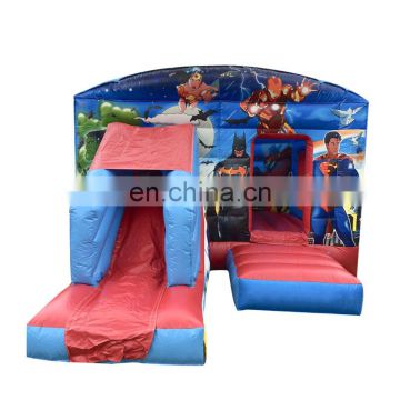 Wholesale Commercial Jumping Castle Superhero Bounce House Inflatable Bouncy Castle With Slide