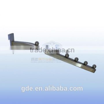 Metal chrome 7 beads display hook for slotted system
