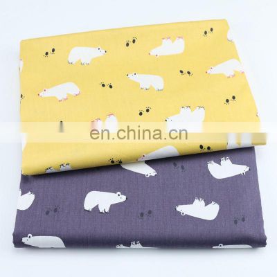 Kindergarten baby cotton quilt cover bed sheet pillowcase fabric wholesale cartoon polar bear print fabric