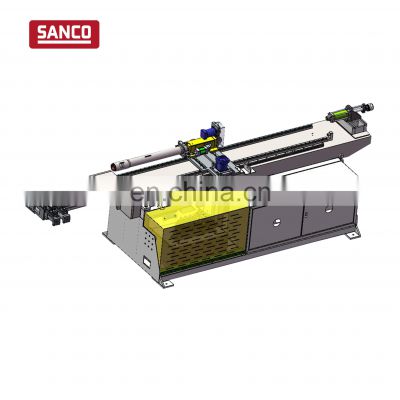 cnc steel pipe bending machine with hole punching fully automatic square  rollers aw 38