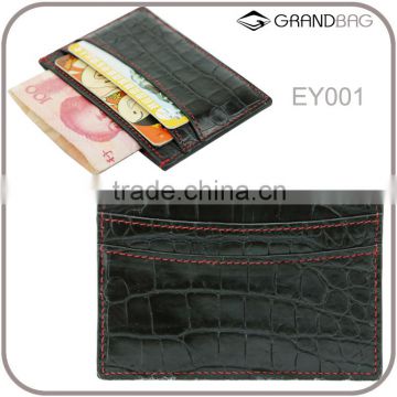 High quality luxury genuine crocodile leather card holder croco skin credit card holder 4 slots