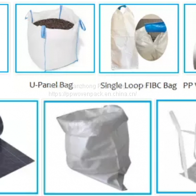 1000kg Plastic Jumbo Bags 1000kg For Carbon-white Big Packing Bags For Milk Powder pp jumbo black bag with four hand