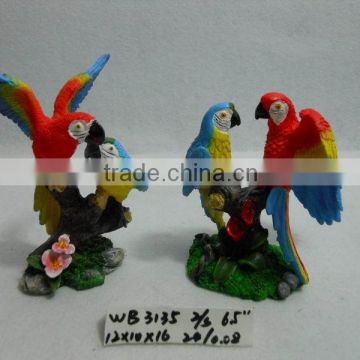 Resin Parrot bird animal figurine home decoration