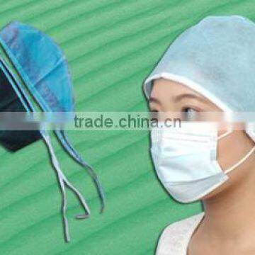 disposable surgical cap with ties