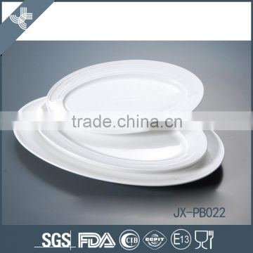 White oval shape eco-friendly microwave & dishwasher safe wholesale dinnerware