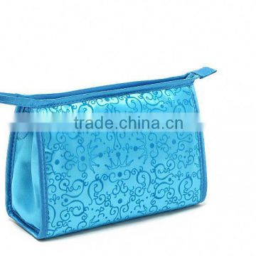 Promotional Blue Satin cosmetic bags