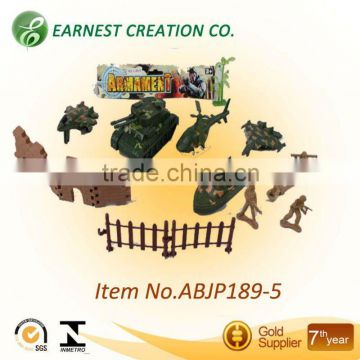 Plastic military set tank and plane for kid