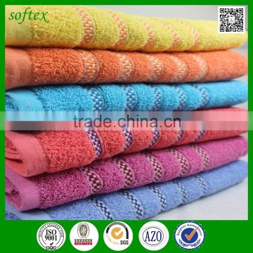 direct buy china 100 cotton multi colored bath towels with stripe dobby border