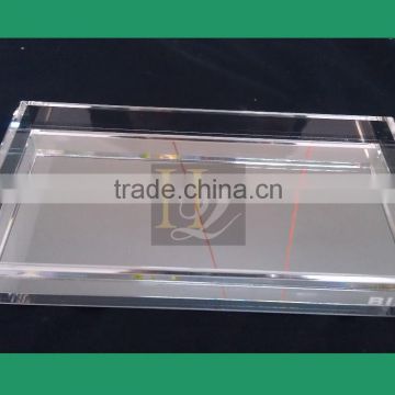 China supplier clear rectangular acrylic serving tray
