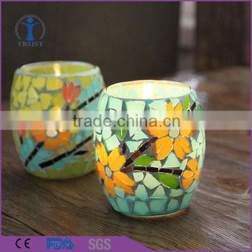 decoration electroplate glass small tealight candle holder