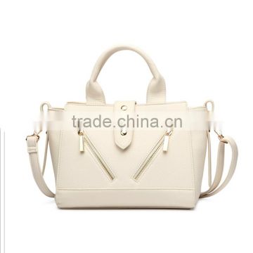 China manufacturer 2016 stylish zipper tote bags leather bags for ladies