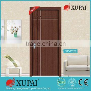 xupai doors 12 panel moulded Tai Teak grainy pvc plastic interior door