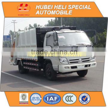 FOTON 4x2 small 5cbm trash collecting truck 98hp with pressing mechanism hot sale for export