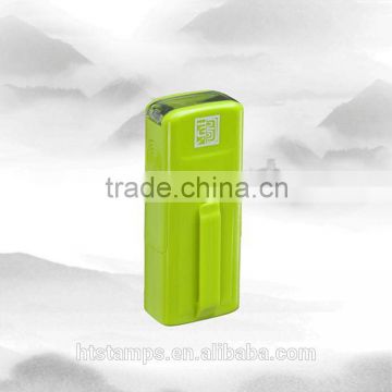 Square 15x6mm Factory HongTu Self inking stamp office use stamp rubber plastic ink stamp