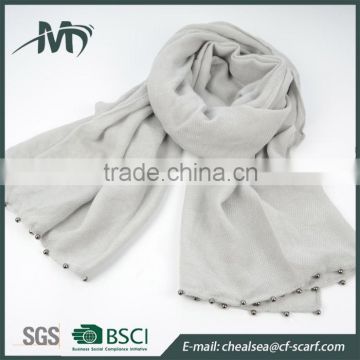 fashionable scarf soft acrylic 2016 bead scarf 2016