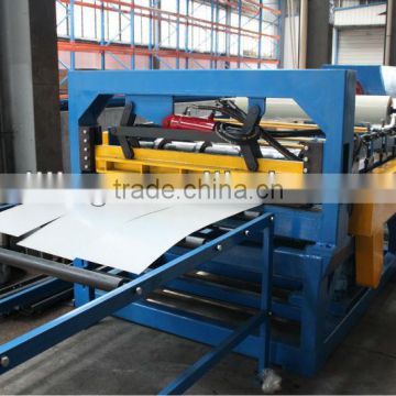 Simple steel slitting and cut to length machine