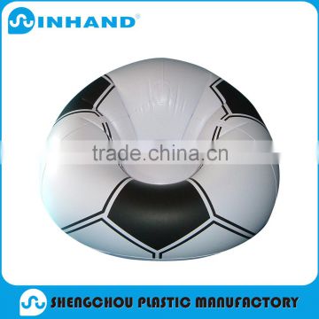 EN71 soccer pvc inflatable sofa chair, lazy round outdoor sofa