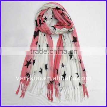 Fashion Star Printed Long Polyester Scarf / shawl(FCH-11284-2)