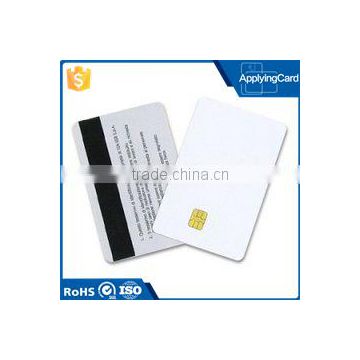 Smart rfid card pvc contact card with chips smart magnetic stripe card with one side printing