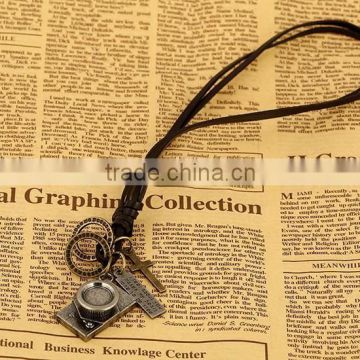 N0013 Retro Camera leather necklace fashionable design necklace hot sale china supplier
