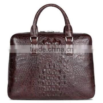 Crocodile Leather Executive Briefcase for Men Custom Old Fashion Briefcase