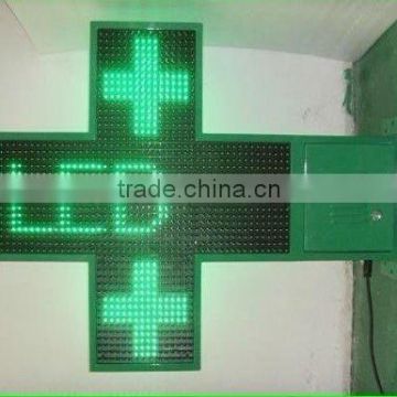 two sides led pharmacy cross displays p10 outdoor